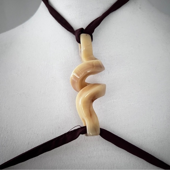 Cult Gaia Brown Castila Halterneck midi dress size large - Picture 6 of 15